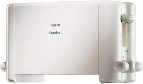 11. Philips HD4815/01 2-Slice 800-Watt Pop-up Toaster (White)