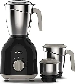 1. Philips HL7756/00 Mixer Grinder 750 Watt, 3 Stainless Steel Multipurpose Jars with 3 Speed Control and Pulse function (Black)