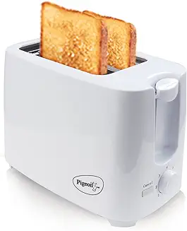 1. Pigeon 2 Slice Auto Pop up Toaster. A Smart Bread Toaster for Your Home (750 Watt) (White)