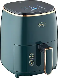 1. Pigeon Healthifry Digital Air Fryer, 360° High Speed Air Circulation Technology 1200 W with Non-Stick 4.2 L Basket - Green