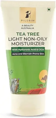 11. Pilgrim Australian Tea Tree oil free moisturizer for face for oily & acne prone skin with Hyaluronic acid & CICA