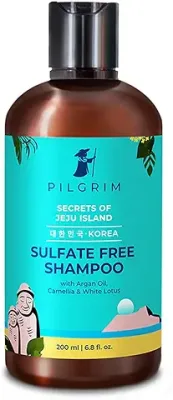 2. Pilgrim Mild Sulphate Free Shampoo (Argan Oil) For Dry Frizzy Hair, Men and Women, No Sulphate No Paraben, Korean Beauty Secrets (Shampoo)