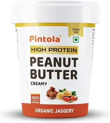 13. Pintola HIGH Protein ORGANIC JAGGERY Peanut Butter Creamy