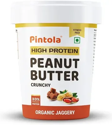 9. Pintola HIGH Protein ORGANIC JAGGERY Peanut Butter Crunchy 510g