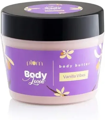4. Plum BodyLovin' Vanilla Vibes Body Butter | Intense Moisture | Non-Greasy | Quick Absorbing | Rich Shea Butter Formula | For Dry To Very Dry Skin | Warm Vanilla Fragrance Body Cream (200 g)
