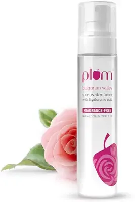 1. Plum Bulgarian Valley Rose Water Toner For Face | With Hyaluronic Acid & Bulgarian Rose Extracts
