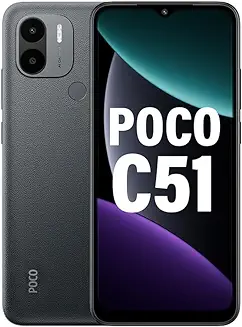 9. POCO C51 (Power Black, 4GB RAM, 64GB Storage)