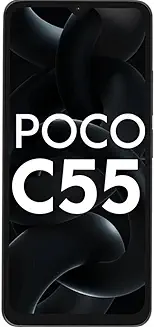 3. POCO C55 (Power Black, 6GB RAM, 128GB Storage)
