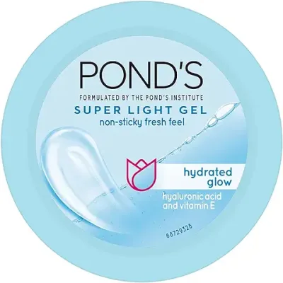 3. POND'S Super Light Gel Oil Free Face Moisturizer 49g, With Hyaluronic Acid & Vitamin E for Fresh Glowing Skin & 24 hr Hydration - Daily Use