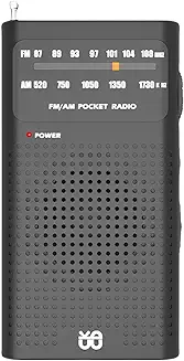 12. Portable HiFi AM/FM Radio Pocket Radio Player Operated Portable Radio with Speaker, 3.5mm Headphone Jack, 2AA Battery Powered Radio Operated with Long Range Reception for Indoor Outdoor Emergency Use
