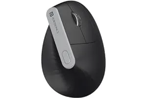 8. Portronics Toad Ergo Vertical Advanced Wireless Ergonomic Mouse 2.4Ghz, 6D Button, Wrist Support, Adjustable DPI Upto 1200, Supports Hand Posture(Black)