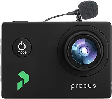 3. PROCUS Viper 20MP 4K HD Digital Action Camera | 2.5mm External MIC, EIS (Video Stabilization), HDMI & Wi-Fi | Wide Angle Display | Waterproof | Contrast & Sharpness Control (Black)