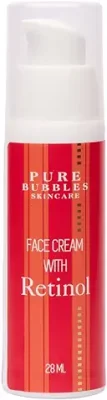 13. Pure Bubbles Skincare Face Cream with Retinol for Men & Women | Reduce Acne, Vitamin B3, Brightening, Sun Protection | Skincare for Beginners and Advanced Users, External Use Only, 28 Ml, Pack of 1