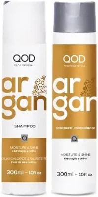 3. QOD Professional Argan Shampoo & Conditioner - 300ml (Combo of 2) | Sulphate free | Sodium Chloride free