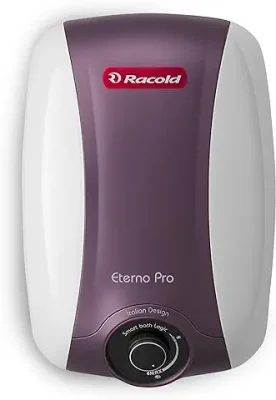 Racold Eterno Pro 25L Vertical Energy Efficient Storage Water Heater (Geyser) with Free Installation & Pipes |Extra Durability with Titanium Enamelled Coating |Smart bath Logic |3 Levels of Safety