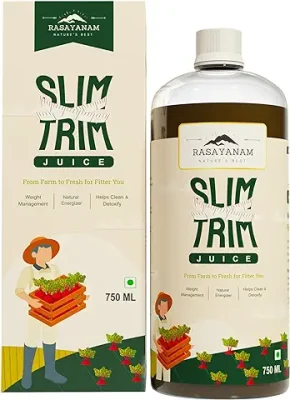 4. Rasayanam Ayurvedic Juice for Healthy Weight Management - 750ML | Improves Gut Health | Garcinia Cambogia, Aloe Vera, Harad, Amla, Moringa, Trikuta & 8 More Ayurvedic Herbs