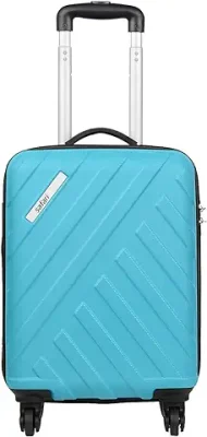 RAY 53 Cms Small Cabin Polycarbonate (PC) Hard Sided 4 Wheels 360 Degree Wheeling System Luggage/Suitcase/Trolley Bag (Cyan)