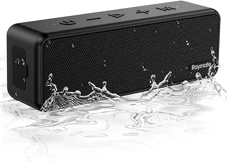 9. Raymate Bluetooth Speakers, 20W IPX7 Waterproof Speaker Wireless Bluetooth-V5.0, HiFi Stereo Sound, 1000mins Playtime, Portable Speaker for Home, Outdoor, Party