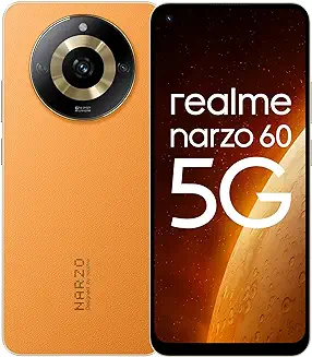 13. realme narzo 60 5G (Mars Orange,8GB+256GB) | 90Hz Super AMOLED Display | Ultra Premium Vegan Leather Design | with 33W SUPERVOOC Charger