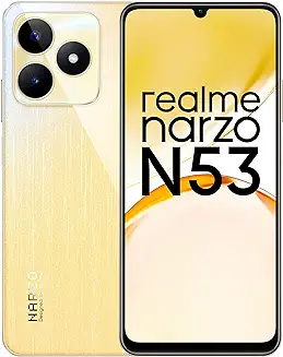 11. realme narzo N53 (Feather Gold, 4GB+64GB) 33W Segment Fastest Charging | Slimmest Phone in Segment | 90 Hz Smooth Display