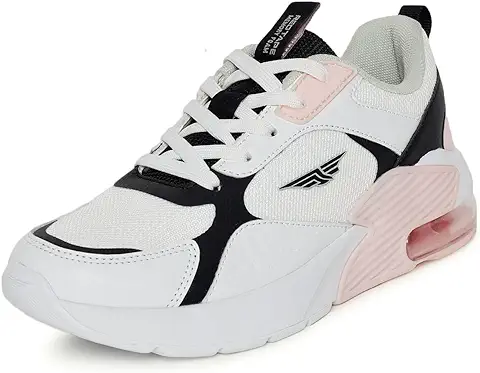14. Red Tape Women White/Black Athleisure Shoes