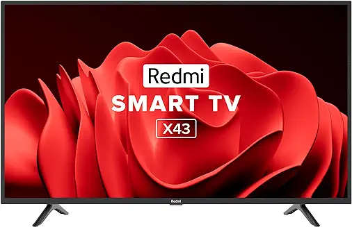9. Redmi 108 cm (43 inches) 4K Ultra HD Android Smart LED TV X43 | L43R7-7AIN (Black)