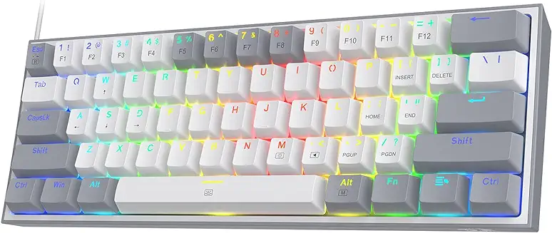 4. Redragon K617 Fizz 60% Wired RGB Gaming Keyboard