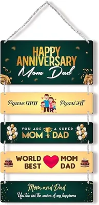 2. Regalo Casila Meaningful Anniversary Wall Hanging With Stylish Design Beautiful Quote Gift For Mom And Dad