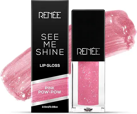 2. Renee See Me Shine Lip Gloss - Pink Pow Wow 2.5ml | Glossy Non Sticky & Non Drying Formula | Long Lasting Moisturizing Effect | Compact and Easy to Carry