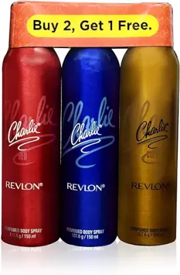 13. Revlon Charlie Deodorant For Women, 150ml each (Combo of 3)