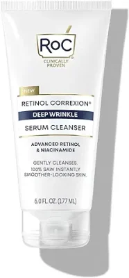 14. RoC Retinol Correxion Deep Wrinkle Serum Facial Cleanser with Niacinamide for Anti-Aging and Fine Lines