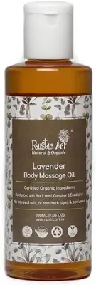 10. Rustic Art Organic Lavender Body Massage Oil