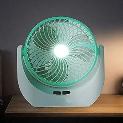 Rylan Table fan Powerful Rechargeable Table Fan with LED Light, Table Fan for Home, Table Fans, Table Fan for Office Desk, Table Fan High Speed, Table Fan For Kitchen