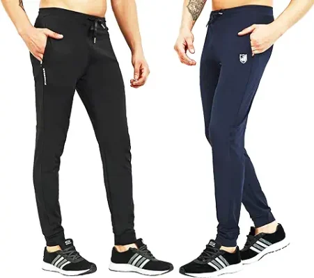 14. RynoGear Stretchable Track Pant for Men with Zipper Pockets