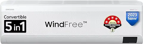 Samsung 1.5 Ton 5 Star Wind-Free Technology Inverter Split AC (Copper, Convertible 5-in-1 Cooling Mode, Anti-bacterial Filter, 2023 Model AR18CYNAMWK White)