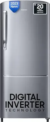 5. Samsung 183 L 3 Star Digital Inverter Direct-Cool Single Door Refrigerator (RR20C1723S8/HL, Silver, Elegant Inox, 2023 Model)