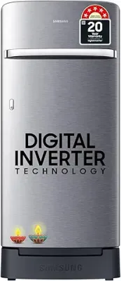 7. Samsung 189 L 5 Star Digital Inverter Direct-Cool Single Door Refrigerator (RR21C2H25S8/HL, Silver, Elegant Inox, Base Stand Drawer, 2023 Model)