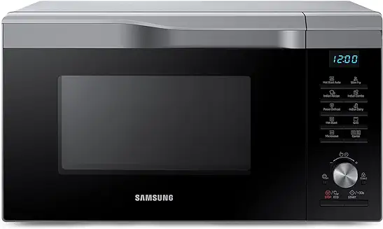 15. Samsung 28L, Hotblast, Slim Fry, Multi Spit , Convection Microwave Oven with Tandoor and Curd making (MC28A6035QS/TL, Sliver, 10 Yr warranty)