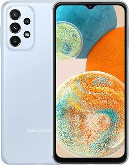 5. Samsung Galaxy A23 5G, Light Blue (6GB, 128GB Storage) with Offer