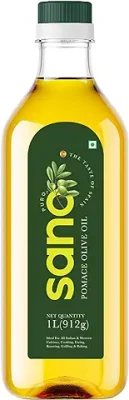 12. sano Pomace Olive Oil 1L Pet Bottle - Ideal for Frying, Roasting & Sautéing - Rich Flavour & High Smoke Point - Versatile Cooking Oil for Indian Cuisine (1L)