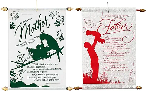 12. Saugat Traders Wedding Anniversary Gift For Parents Combo Gift For Mother & Father Scroll Card-Mom Dad