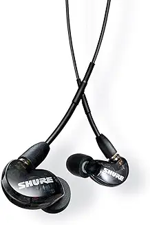 7. Shure SE215 PRO Wired Earbuds - Professional Sound Isolating Earphones, Clear Sound & Deep Bass, Single Dynamic MicroDriver, Secure Fit In Ear Monitor, plus Carrying Case & Fit Kit - Black (SE215-K)