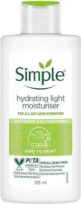 7. Simple Kind To Skin Hydrating Light Moisturizer 125ml, Moisturizer for All Skin Types, Hypo Allergenic and Non Comodogenic Moisturizer for Face