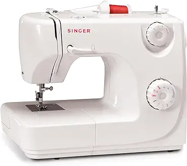 5. Singer FM 8280 Motorised Automatic Zig-Zag Electric Sewing Machine, 7 Built-in Stitches, 24 Stitches Functions, Automatic Needle Threader (White)
