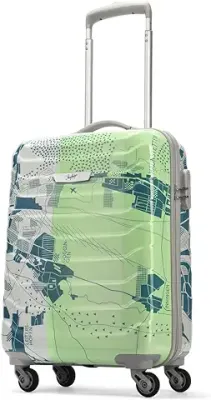 10. Skybags Trooper 55 cms Small Cabin ABS Hardsided 4 Wheels Spinner Printed Luggage/Suitcase/Trolley Back (Pale Green)
