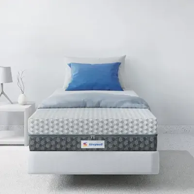 11. Sleepwell Dual PRO Profiled Foam Reversible 5-inch Single Bed Size, Gentle and Firm, Triple Layered Anti Sag Foam Mattress (Grey, 72x30x5)