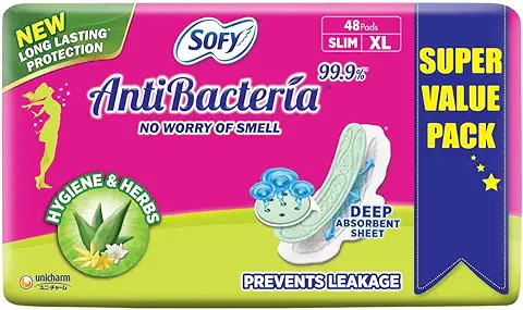 11. Sofy Anti Bacteria Extra Long Sanitary Pads - Slim (Pack of 48 Pads)