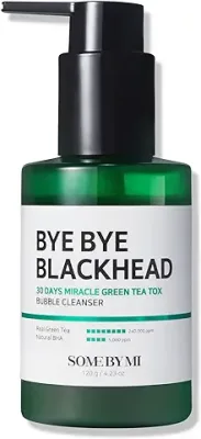 2. SOME BY MI Bye Bye Blackhead 30 Days Miracle Green Tea Tox Bubble Cleanser