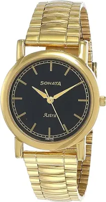 6. Sonata Analog Black Dial Men's Watch NM77049YM02/NN77049YM02
