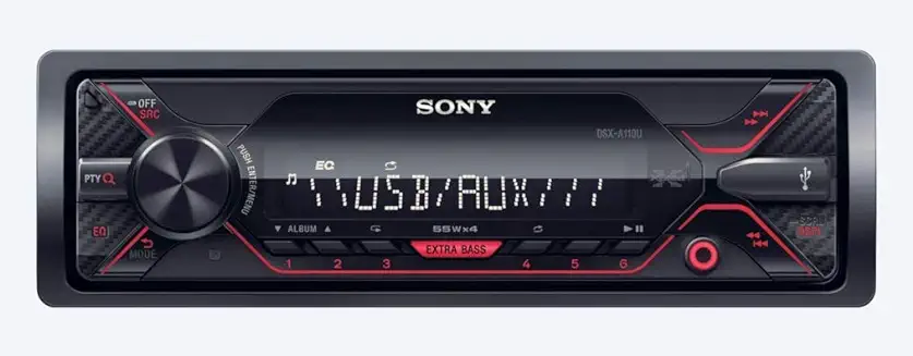 8. Sony Car Stereo DSX-A110U Digital Media Receiver with USB
